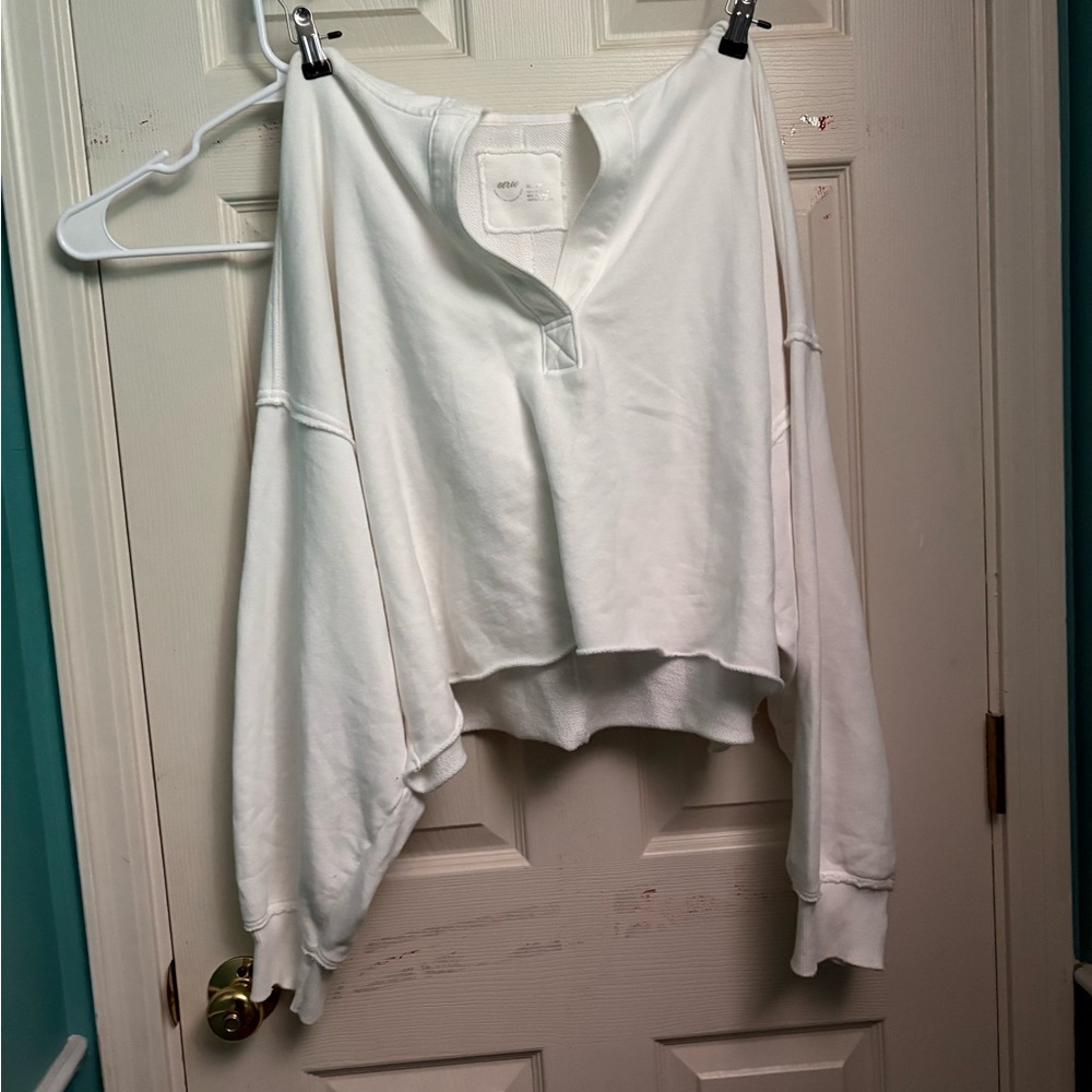 Aerie Soft White Sweatshirt